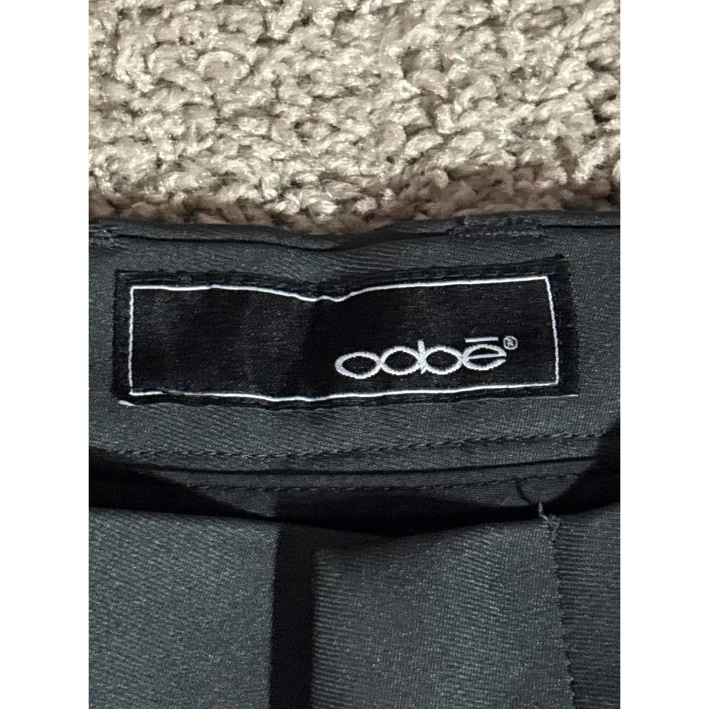 Oobe Mens Dress Pants 32x34 Charcoal Gray Flat Front Straight Leg Polyester